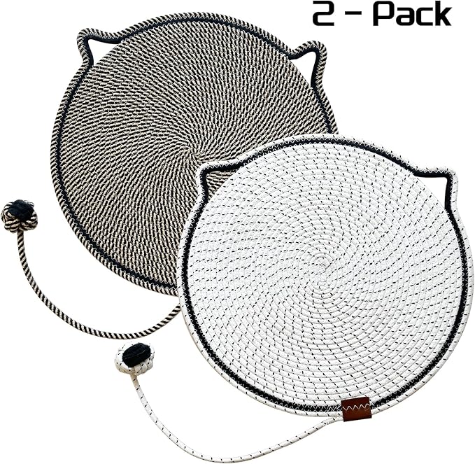 Cat Scratcher Mat Natural Cotton Rope Cat Scratching Pad, Large Size Scratching - Image 3