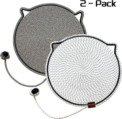 Cat Scratcher Mat Natural Cotton Rope Cat Scratching Pad, Large Size Scratching - Image 3