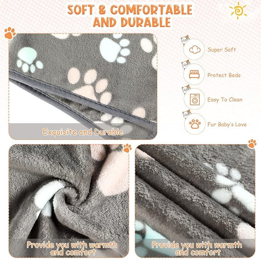 Tatuo 4 Pcs Dog Blanket for Pet Cat Blankets Indoor Puppy Teething Stuff Toys - Image 2