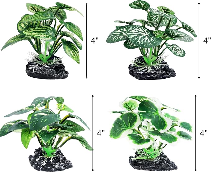 8PCS Betta Fish Tank Decorations Aquarium Decorations Artificial Plastic Plants - Image 2