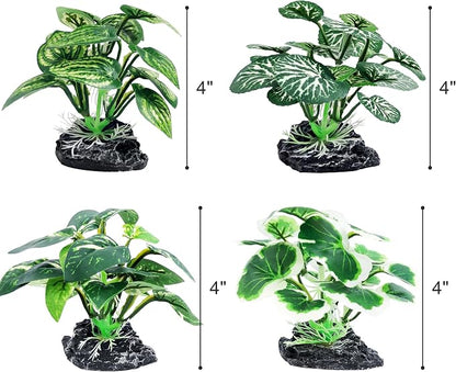 8PCS Betta Fish Tank Decorations Aquarium Decorations Artificial Plastic Plants - Image 2