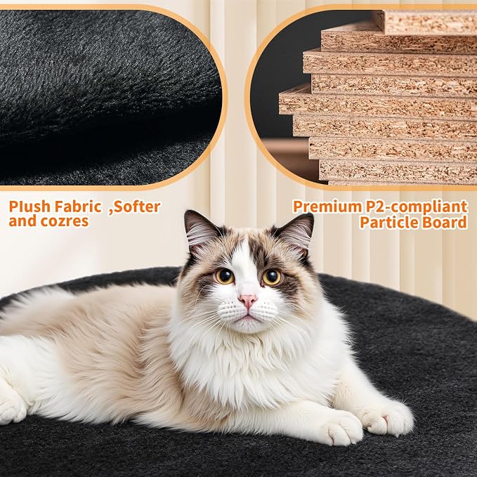 FDW Cat Tree 54in Cat Tower Multi-Level Durable Cat Scratching Post & Cozy Fun - Image 4