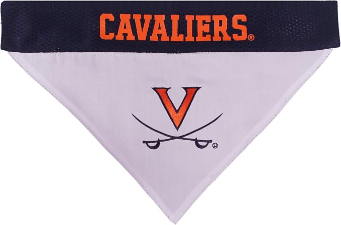 Pets First Collegiate Pet Accessories, Reversible Bandana, Virginia Cavaliers - Image 2
