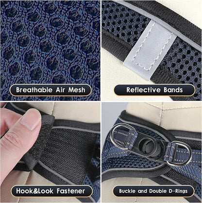 YIMEIS Dog Harness and Leash Set, No Pull Soft Mesh Pet Harness, Reflective - Image 3