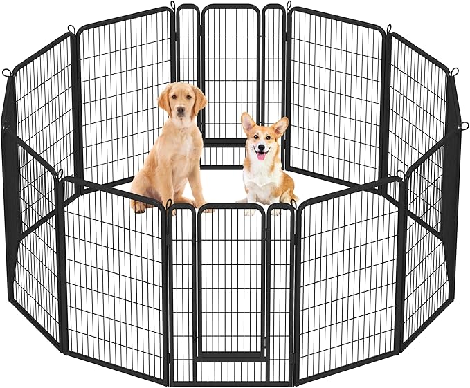 Yaheetech Dog Playpen Outdoor, 47 inch 12 Panels Dog Pen Indoor Heavy Duty by Yaheetech