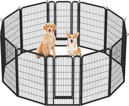 Yaheetech Dog Playpen Outdoor, 47 inch 12 Panels Dog Pen Indoor Heavy Duty by Yaheetech