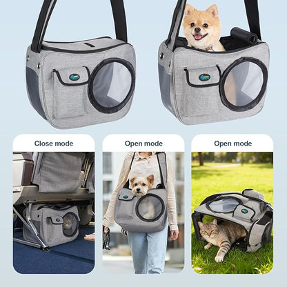 OWNPETS Pet Sling Carrier, Pet Airline Carrier Travel Bag, Fit 10~13lb Small - Image 5