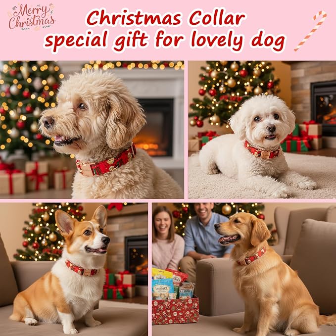 Christmas Dog Collar，Soft Cotton Dog Collars - Image 2