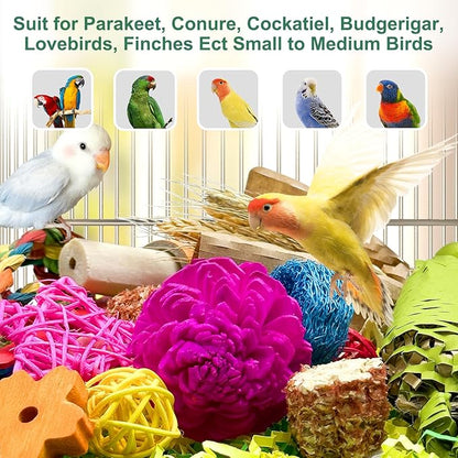 Natural Bird Toy Foraging Parrot Shredding Toys Box Conure Chewing Toys - Image 6