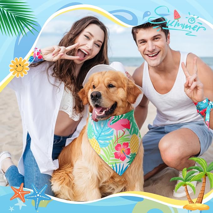 Weewooday 50 Pcs Hawaiian Dog Bandanas Bulk - Image 7