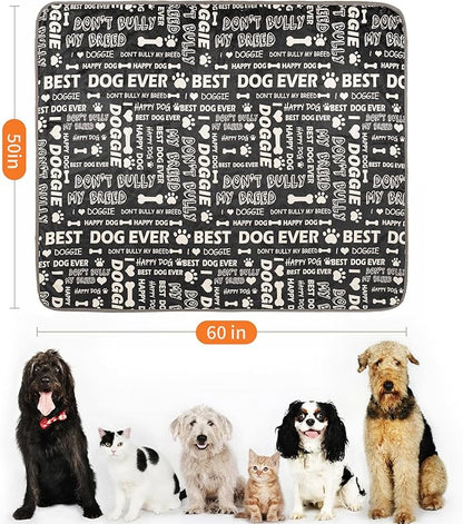 Waterproof Dog Blankets Pet Blanket 50"x60", Soft Fluffy Sofa Car Bed Protector - Image 2