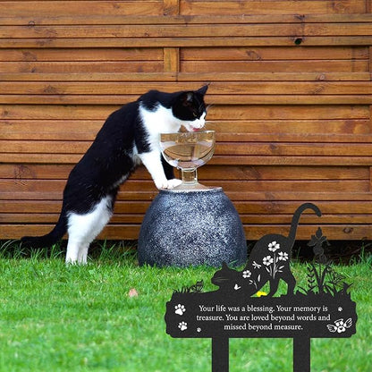 Grave Markers for Cemetery for Cat, Metal Grave Markers Yard Memorial Pet - Image 5