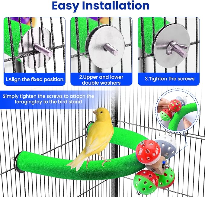 U Shape Parrot Perch Stand Toy Bird Platform Sand Paw Grinding Clean Stick - Image 6