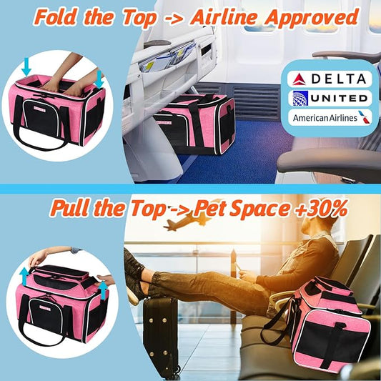 Petskd Top-Expandable Pet Carrier 18x11x11 Inches Delta American United Airline - Image 2