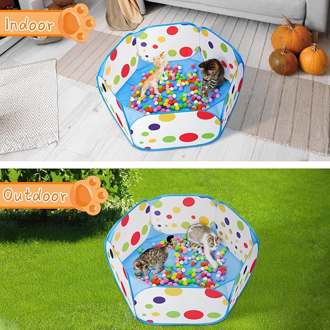 Palksky Ball Pit with 210 Toy Balls and 4 Spring Toys - Image 8