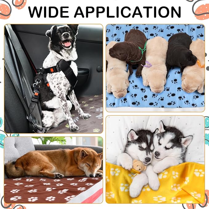 Tegeme 12 Pieces Fleece Blankets - Image 4
