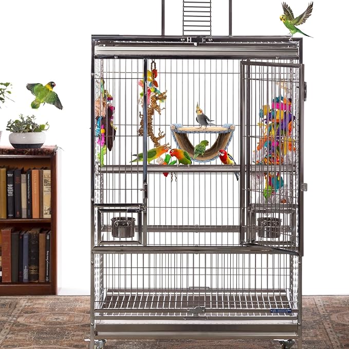 BWOGUE Winter Warm Bird Nest Bed Hanging Hammock Snuggle Hut Parrot House Tent - Image 6