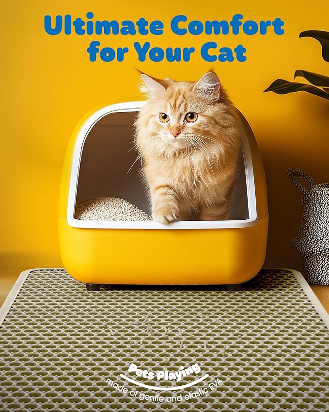 Cat Litter Mat - 23.2'' x 29.1'' Large Litter Trapping Mat, Waterproof - Image 3