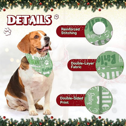 Personalized Dog Bandanas Custom Neckwear Name Button Anti-loosening Dog Scarf - Image 3