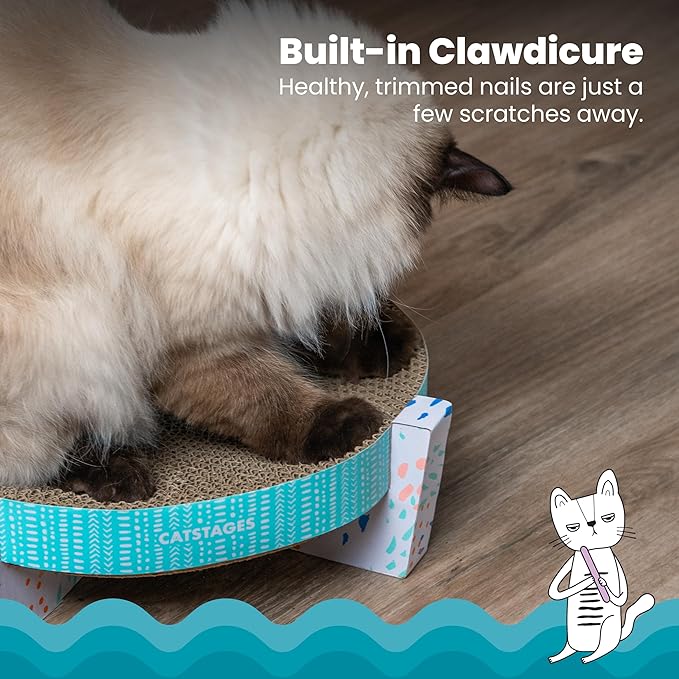 Catstages Scratch, Snuggle & Rest – 2‑in‑1 Indoor Cat Scratcher & Elevated Cat - Image 3