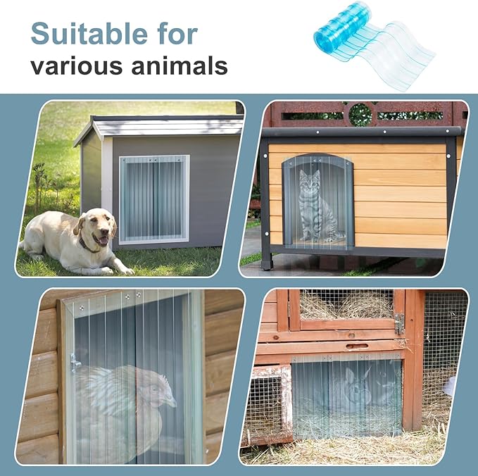Uross Dog Door Replacement Flaps -5.9 FT x 11.8 in Ruff Weather DIY Cat Doggie - Image 4