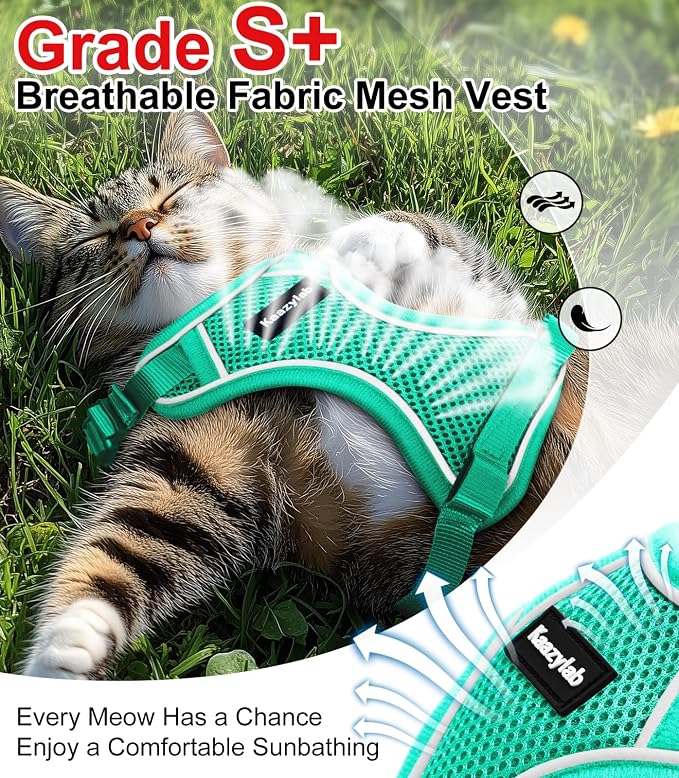 Cat Harness and Leash for Walking Escape Proof Soft Adjustable Cat Leash - Image 3