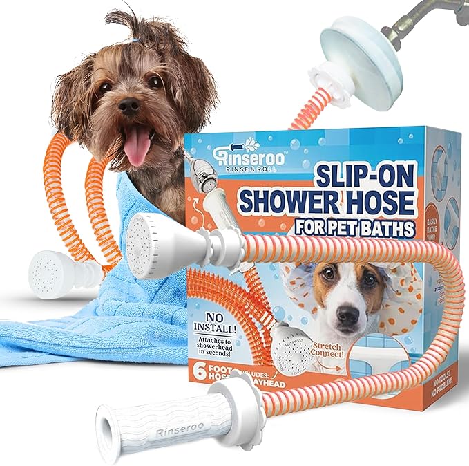 Rinseroo Dog Shower Attachment Hose – Slip-On Pet Sprayer - Image 3