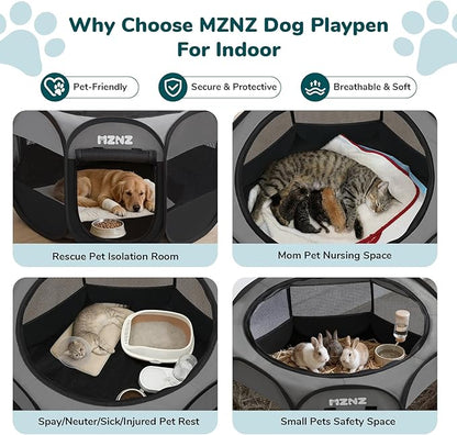 Dog Playpen, Portable Puppy Pet Crate Indoors - Image 3