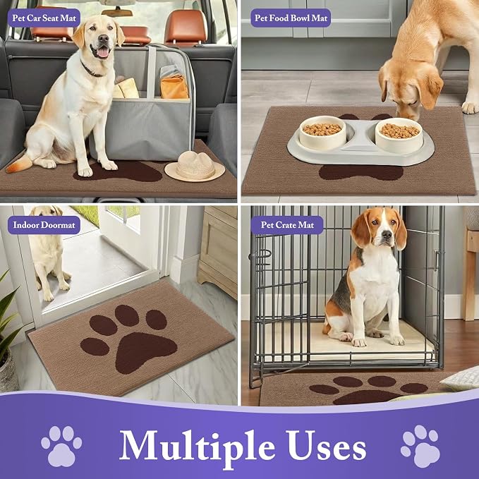 Buganda Dog Door Mat for Muddy Paws, Absorbent Dirt Trapper Non Slip Indoor - Image 8
