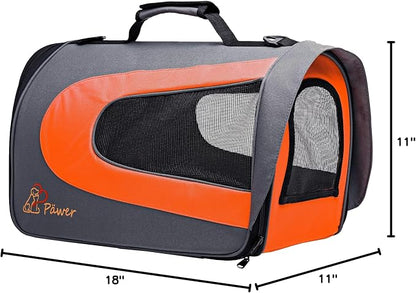 Pawer 18” x 11”x 11” Soft-Sided Foldable Airline Approved Pet Carrier - Image 10