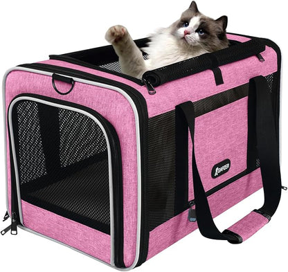 Cat Carrier 18x11x11 Delta Airline Approved, Easy Load Soft Pet Plane Travel - Image 9