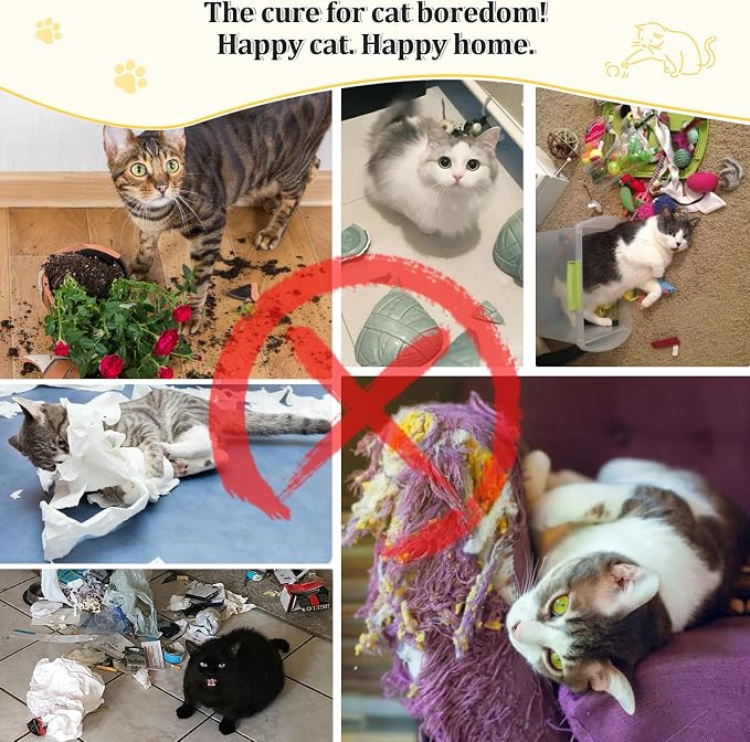 Ownpets 2-in-1 Cat Tunnel, Large Lollipop Shape Cat Tunnel Toy - Image 9