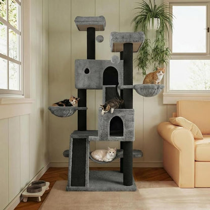 MUTICOR 66 Inches Multi-Level Large Cat Tree Tower - Image 2