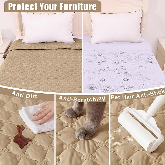 Smiry Waterproof Dog Bed Cover Blanket, Soft Reversible Pet Blanket, Washable - Image 4