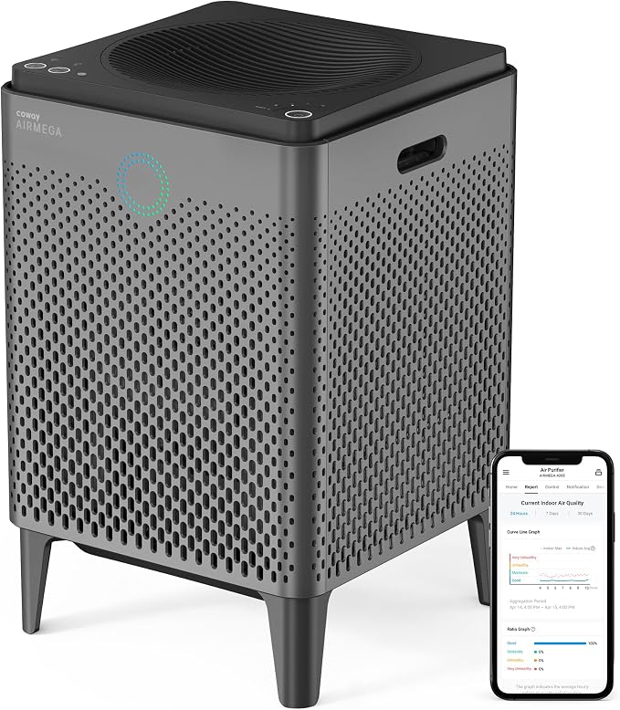 COWAY Air Purifier for Large Room Whole Home Up to 3, HEPA Filter for Smoke by Coway