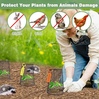 20 Pcs 6.8"×7.4" Seedling Plant Protectors from Animals, Chicken Wire Plant - Image 4