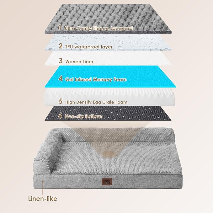 EHEYCIGA Large Dog Bed Memory Foam - Image 5