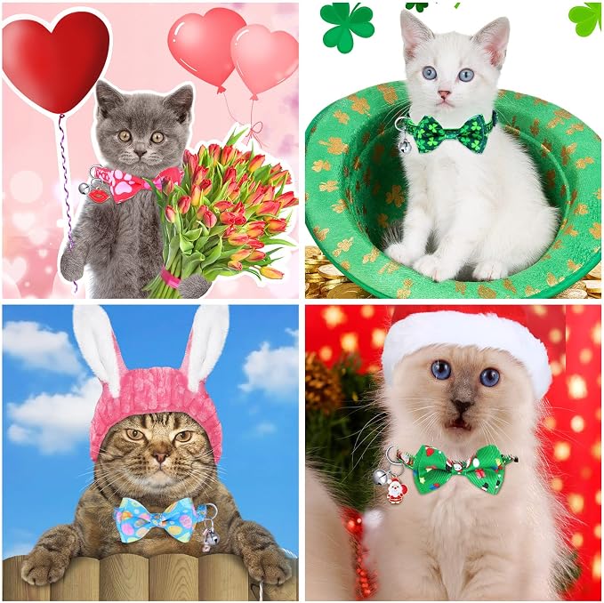 Kacctyen 18 Pcs St. Patrick's Day Cat Collars Bulk Holiday Cat Collars - Image 4