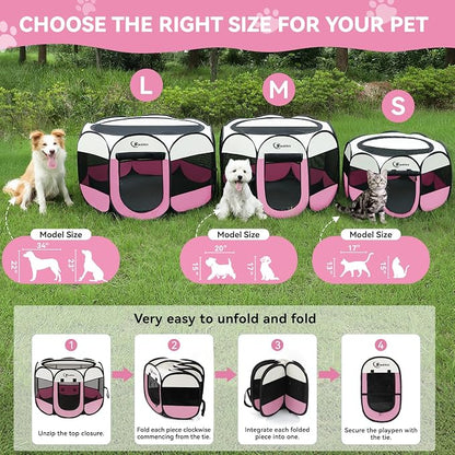 Dog Cat Playpen, Puppy Pet Playpen Indoor - Image 2