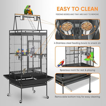 SUPER DEAL 68-inch Large Bird Cage - Image 3