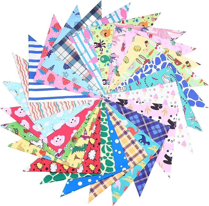 Wesiti 100 Pcs Dog Bandanas Bulk Winter Pet Bandanas Colorful Triangle Scarf - Image 7