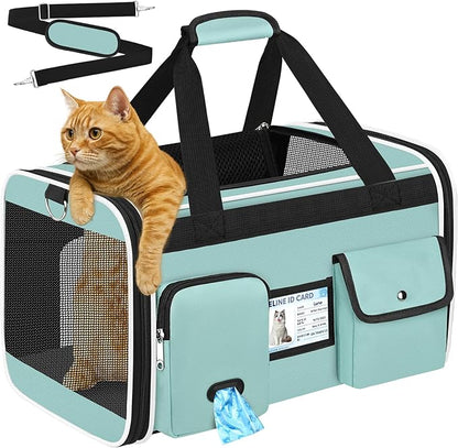 HUANLANG Soft-Sided Cat Carrier Airline Approved, Dog Carriers by HUANLANG