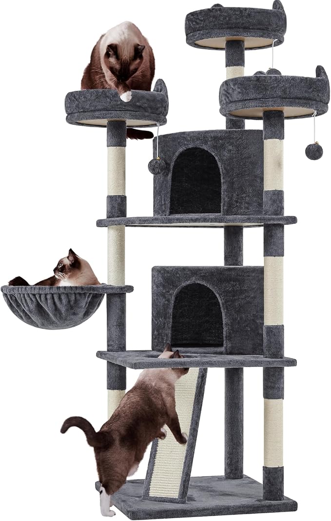 Yaheetech | 68.5in Cat Tree | for Large Cats | Multi-Level Cat Tower by Yaheetech