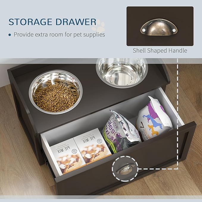 PawHut Dog Feeding Station - Image 4