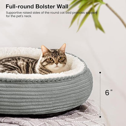 Love's cabin Round Donut Cat and Dog Cushion Bed, 20in Pet Bed - Image 5