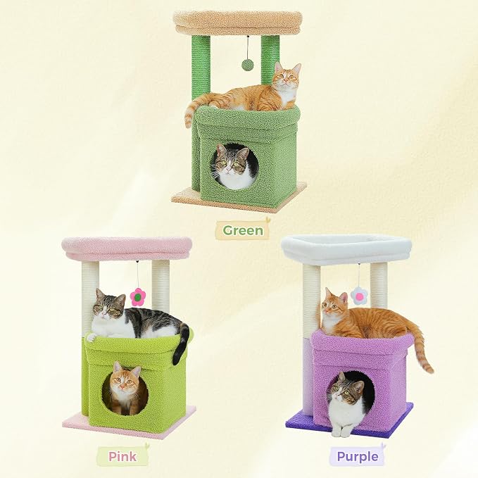 PEQULTI Cat Tree Flower Cat Tower - Image 3