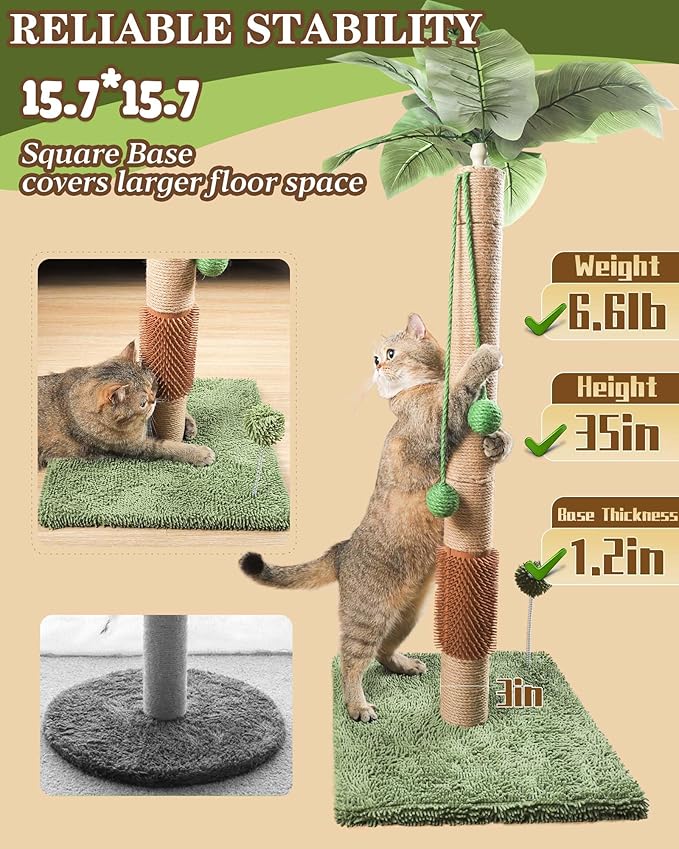 ANWA 35" Tall Cat Scratching Post - Image 3