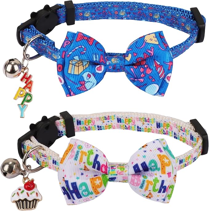 ADOGGYGO Birthday Cat Collars by ADOGGYGO