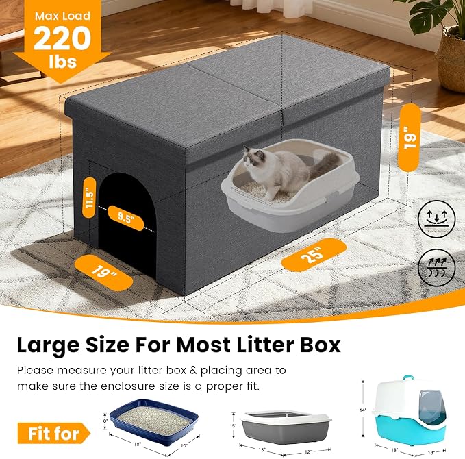 3-in-1 Cat Litter Box Enclosure - Image 6