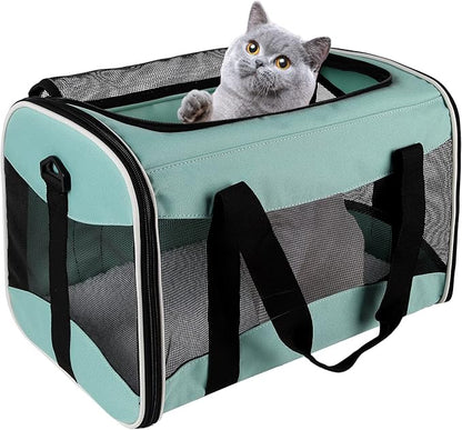 Cat Carrying Case Pet Dog Carrier Soft-Sided Cat Bag Airline Approved, Pet - Image 7